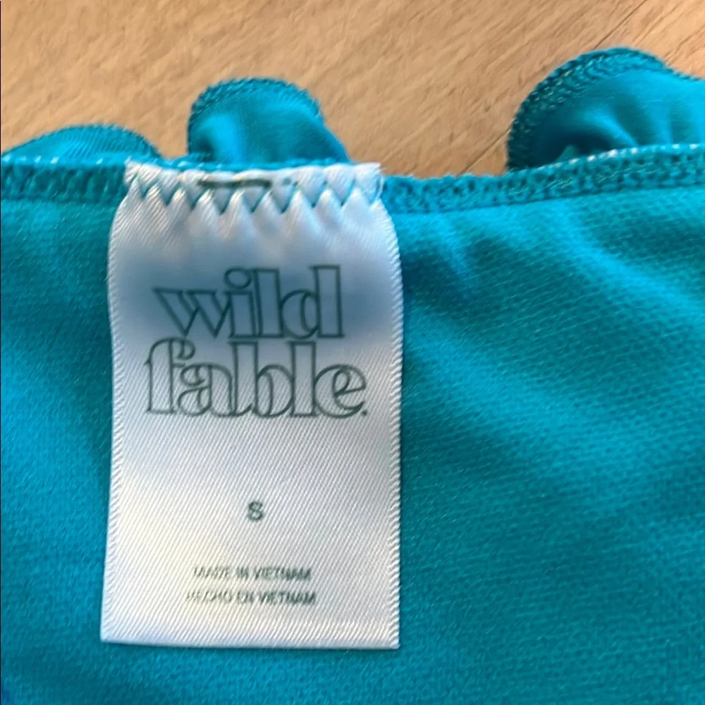 Teal Ruffled Bikini Set - Picture 8 of 10